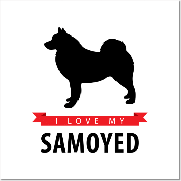 I Love My Samoyed Wall Art by millersye